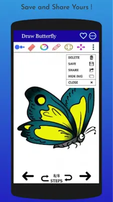 How to Draw an Easy Butterfly android App screenshot 8